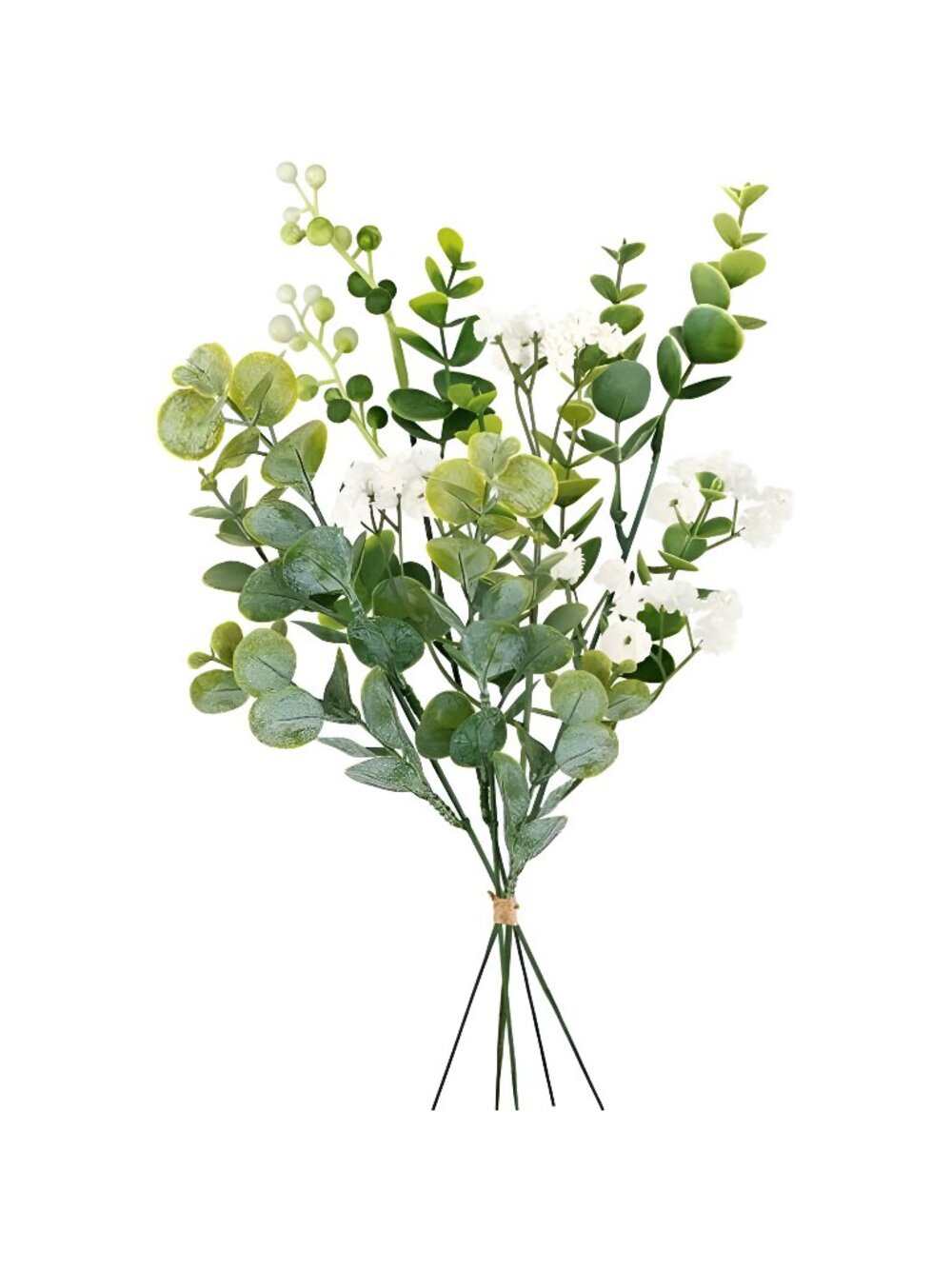 4pcs Artificial Eucalyptus Decor, Fake Flowers Faux Greenery